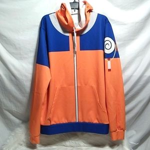SALE! Naruto Uzumaki Anime Pullover Hoodie Great Condition Easy Fix Flaw (BX15)